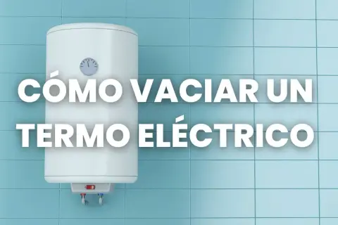 Instrucciones visuales sobre cómo vaciar un termo eléctrico.