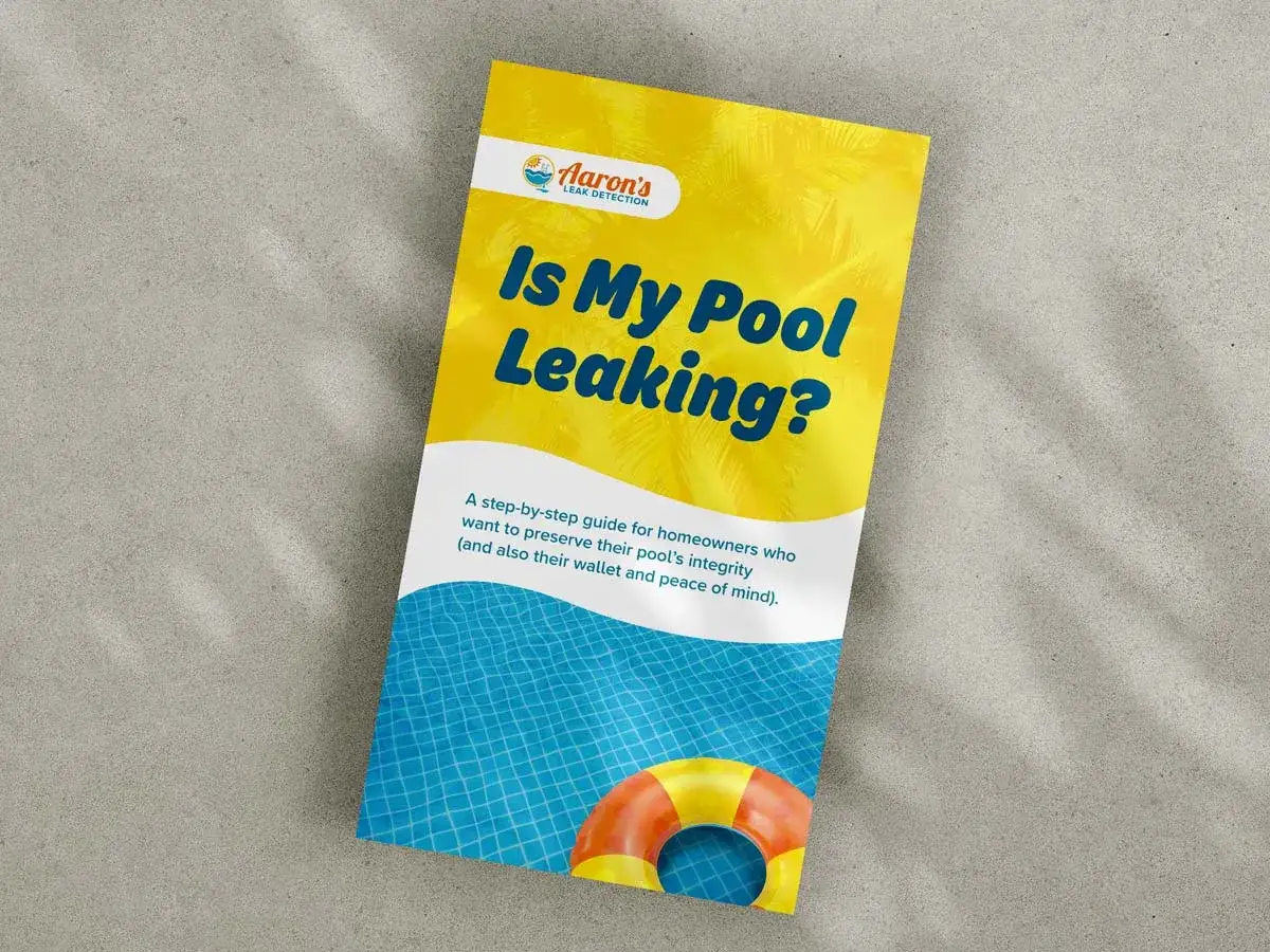 Guía para arreglar piscina. Folleto de