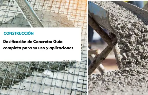 Proporcion hormigon fresco vertiéndose sobre una malla de refuerzo en una obra de construcción.